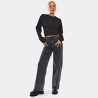 Long Sleeve Crew Neck T-Shirt – Black