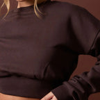 Chocolate Brown Stay effortlessly stylish in our Cropped Sweater and Elasticated