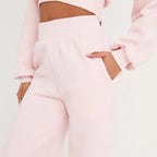 Baby Pink Stay effortlessly stylish in our Cropped Sweater and Elasticated