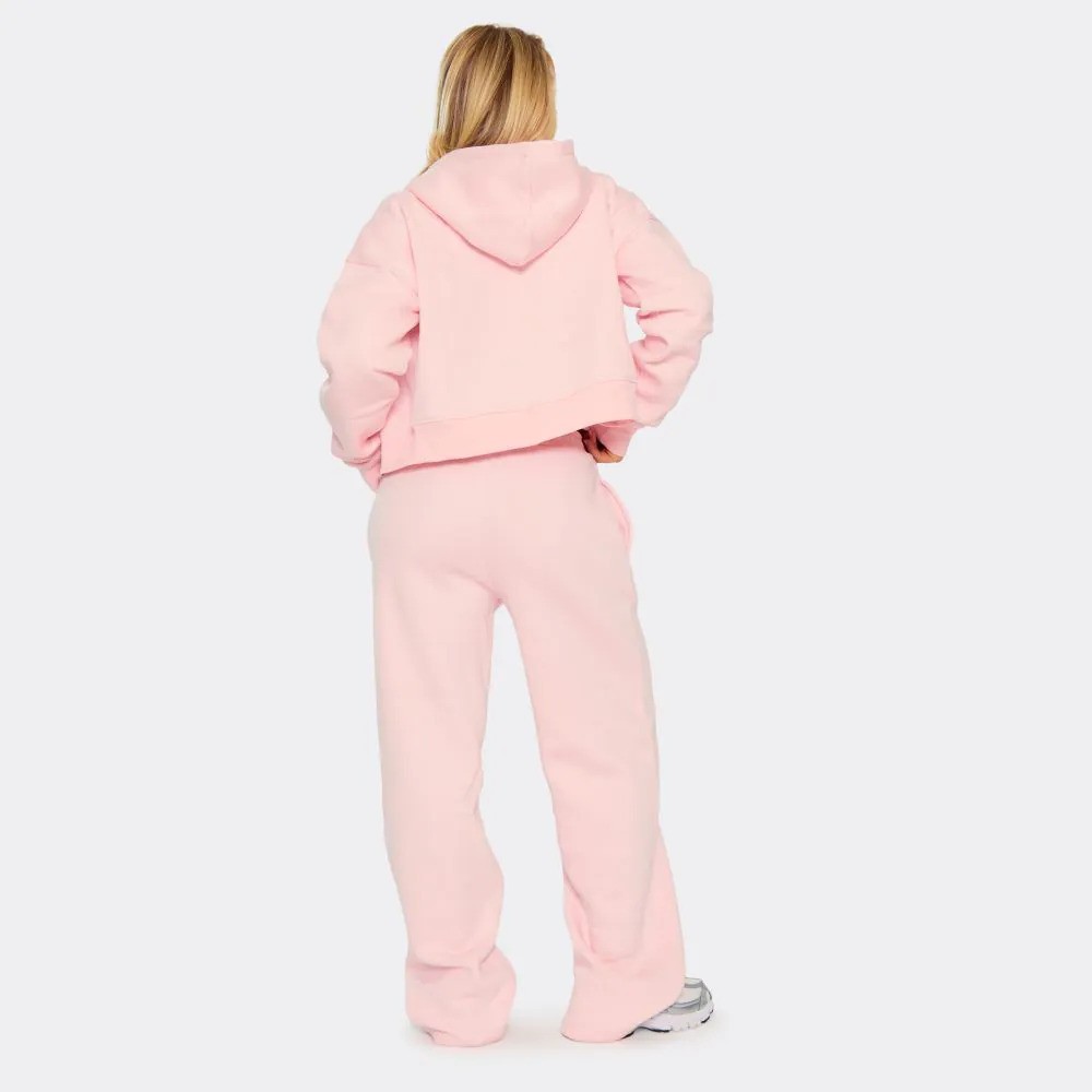 Long Sleeve “99” Graphic Double-Zip Boxy Hoodie with Low-Rise Wide-Leg Joggers