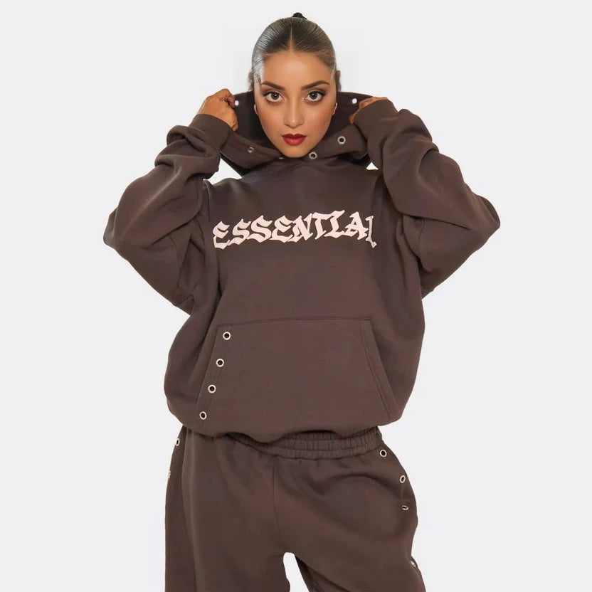 Essential Eyelet Set Hoodie & Joggers premium made for everyday style