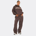 Chocolate Brown Essential Eyelet Set Hoodie & Joggers premium made for everyday style
