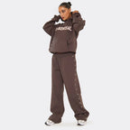 Chocolate Brown Essential Eyelet Set Hoodie & Joggers premium made for everyday style