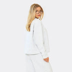 Light Grey Stay stylish and comfy in our ‘Min Min’ zip-up sweatshirt and wide-leg joggers