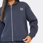 Stay stylish and comfy in our ‘Min Min’ zip-up sweatshirt and wide-leg joggers