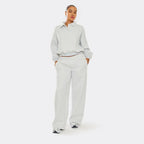 Light Grey Marl Polo Sweatshirt & Wide Leg Joggers – effortless comfort meets style