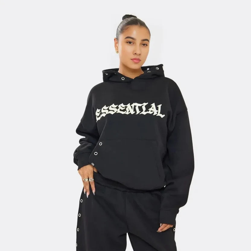Essential Eyelet Set Hoodie & Joggers premium made for everyday style