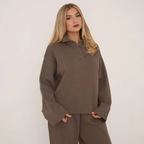 Classic brown Sweatshirt and Joggers that upgrade your everyday style