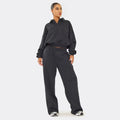 Dark navy - Polo Sweatshirt & Wide Leg Joggers – effortless comfort meets style