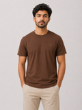 Men’s Premium Basic T-Shirt – 100% Cotton Dark Brown