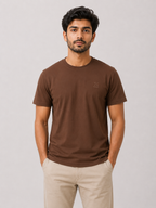 Men’s Premium Basic T-Shirt – 100% Cotton Dark Brown