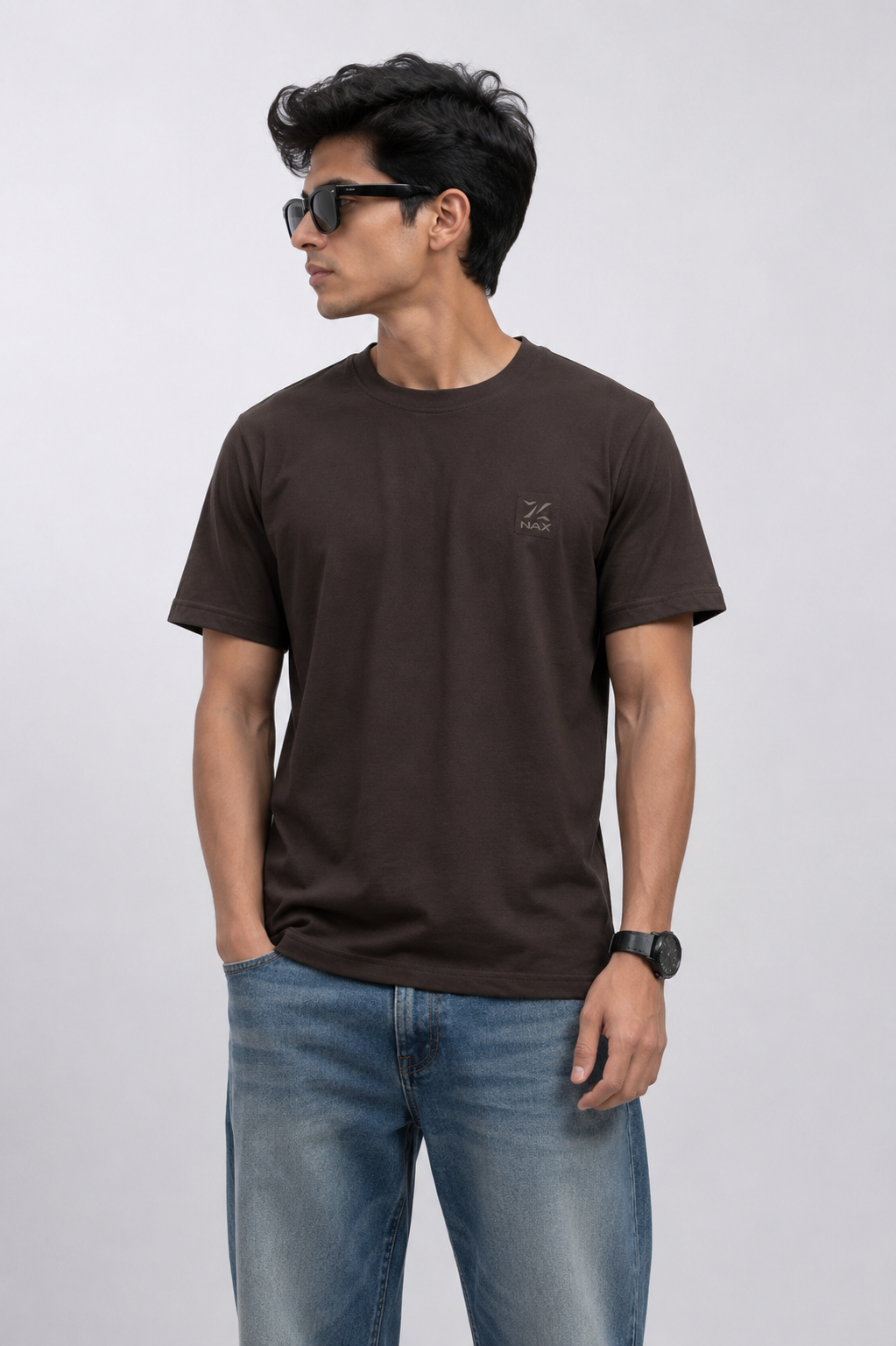 Men’s Premium Basic T-Shirt – 100% Cotton Chocolate