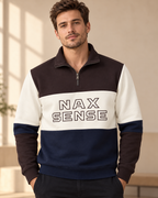 Men’s Colorblock Quarter-Zip Winter Sweatshirt