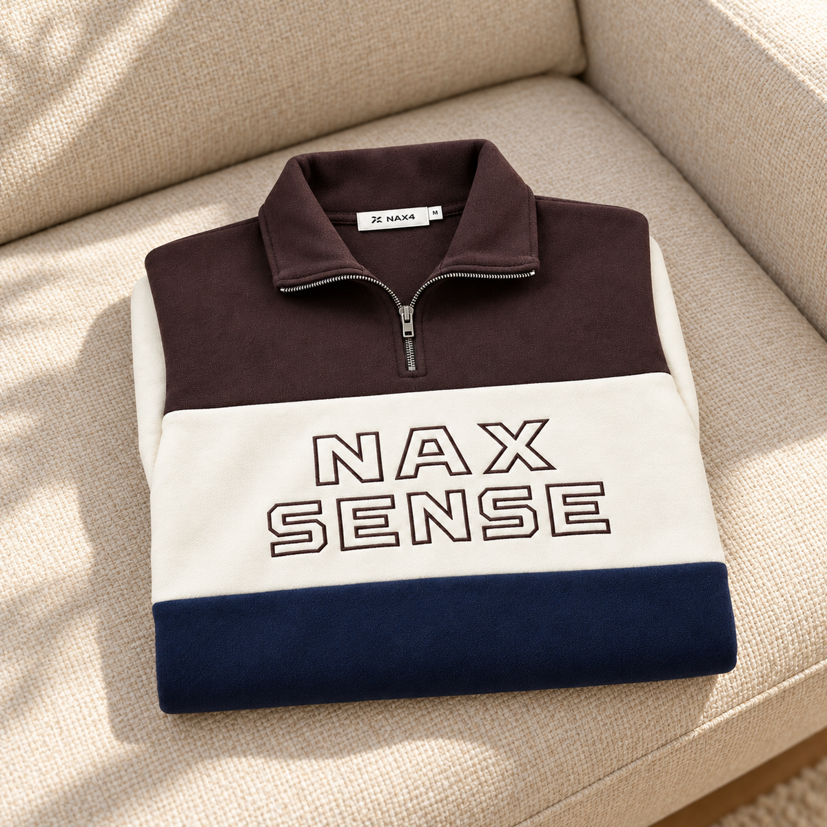 Men’s Colorblock Quarter-Zip Winter Sweatshirt