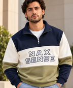 Men’s Colorblock Quarter-Zip Winter Sweatshirt