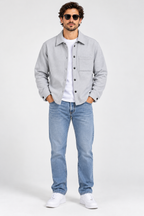 Men’s Winter Button-Up Shirt Jacket