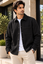 Men’s Winter Button-Up Shirt Jacket