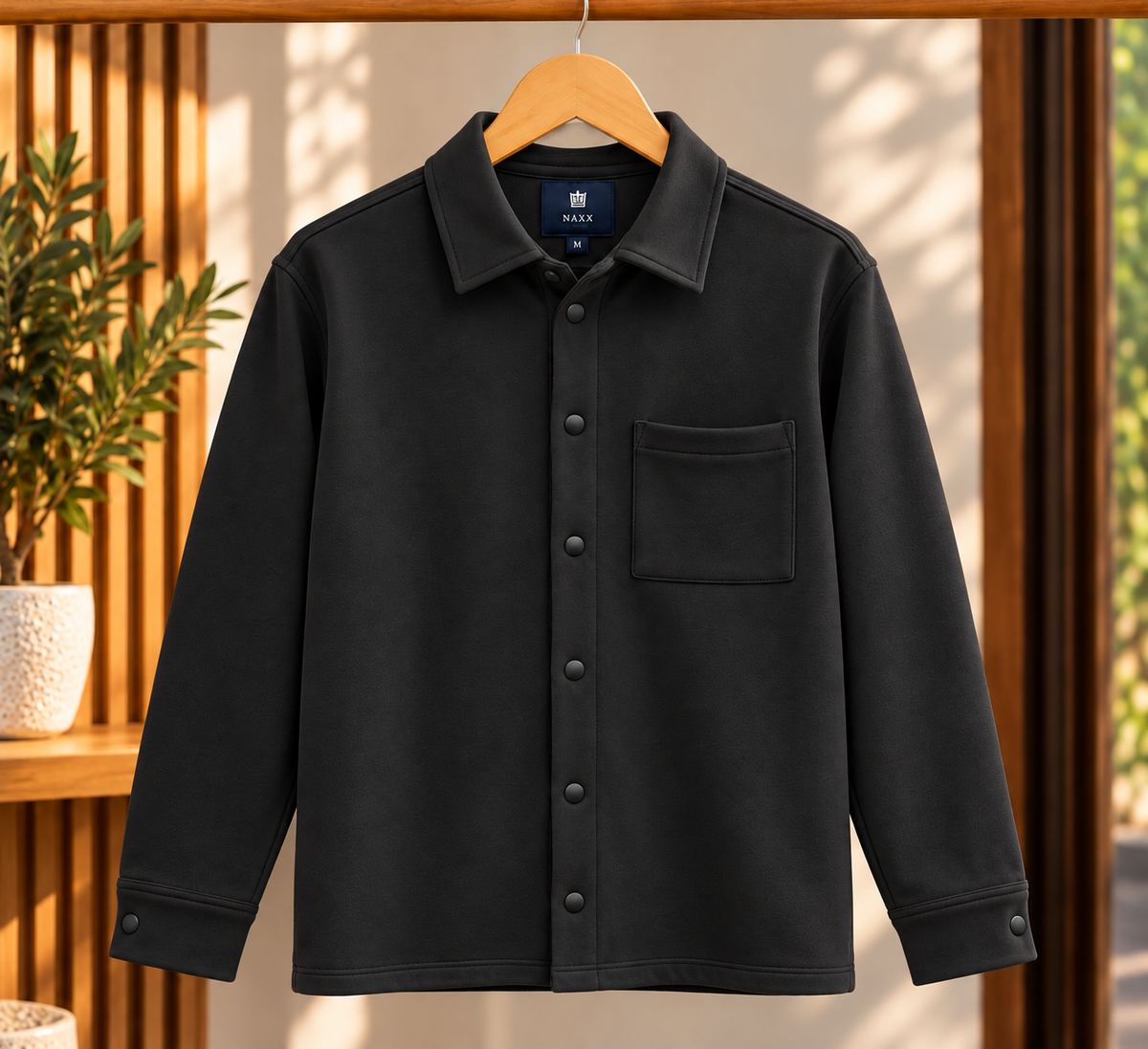 Men’s Winter Button-Up Shirt Jacket
