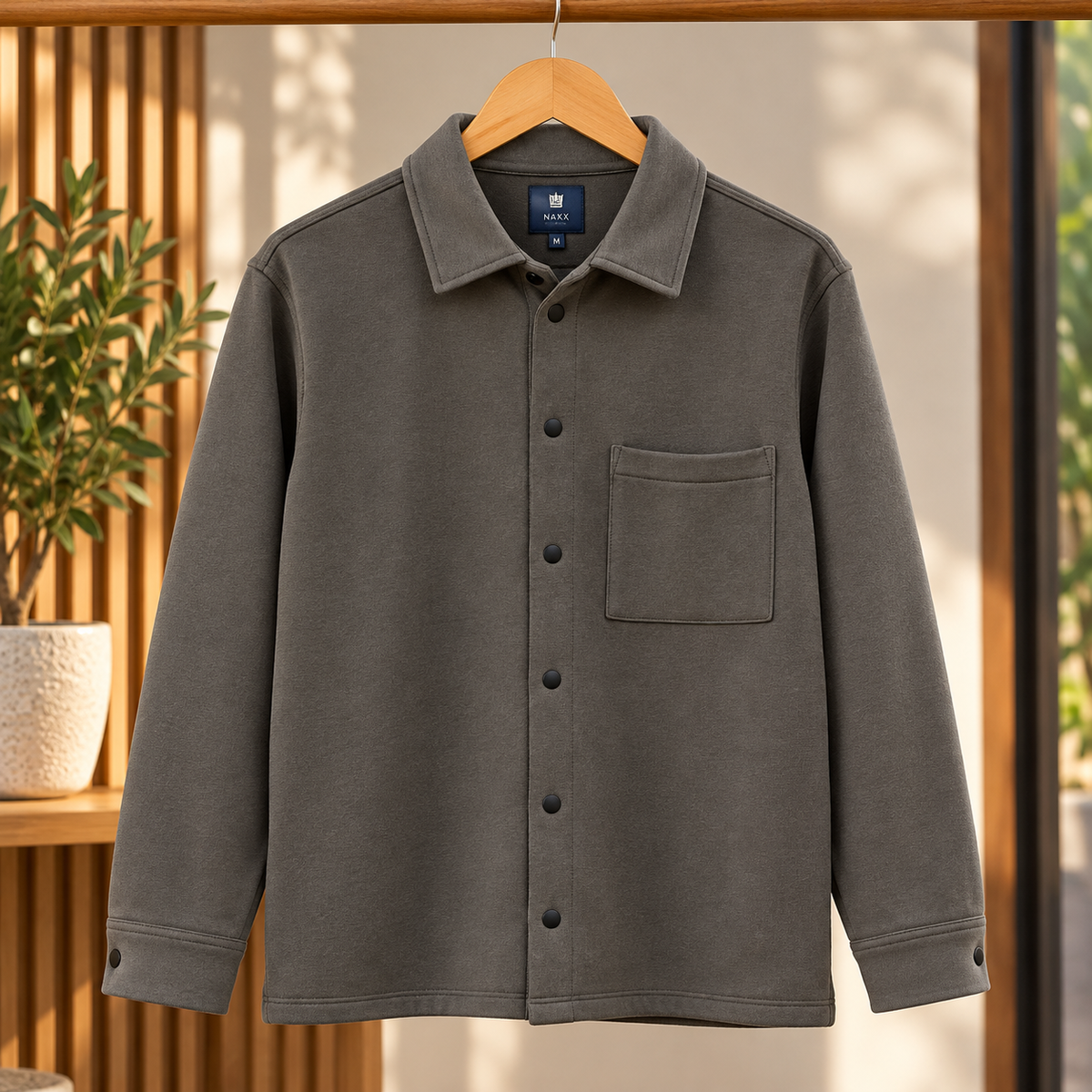 Men’s Winter Button-Up Shirt Jacket