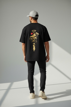 Drop Shoulder T-Shirt In Black – 100% Cotton