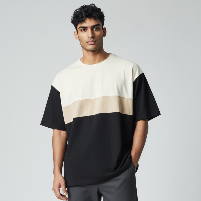 Premium Colorblock Stripe T-Shirt for Men