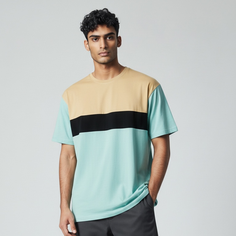 Premium Colorblock Stripe T-Shirt for Men