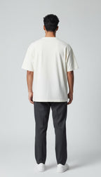 Monaco Printed White Terry Cotton T-Shirt – Relaxed Fit