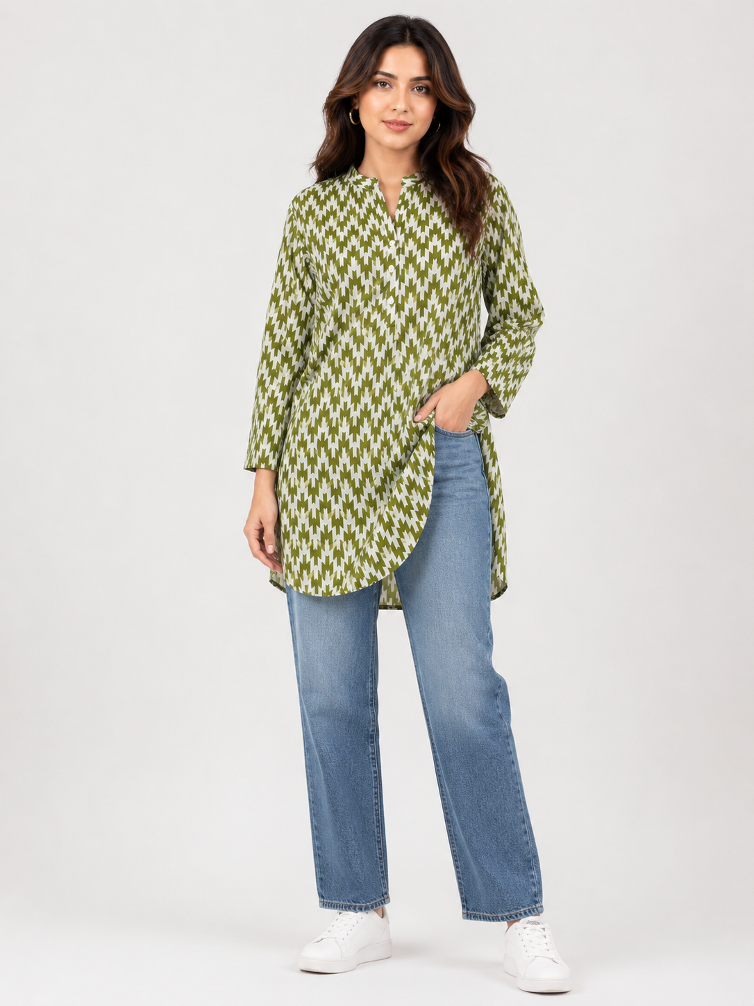 Women Printed Lawn Kurti – 100% Cotton