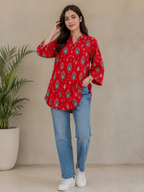 Women Printed Lawn Kurti – 100% Cotton
