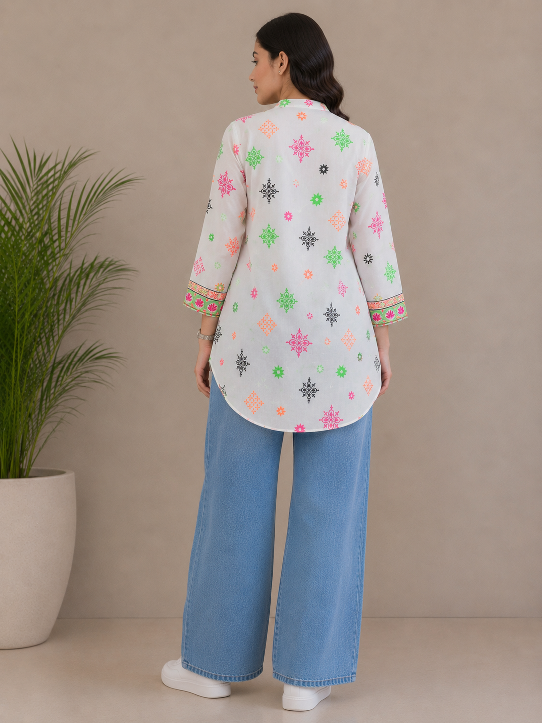 Women Printed Lawn Kurti – 100% Cotton