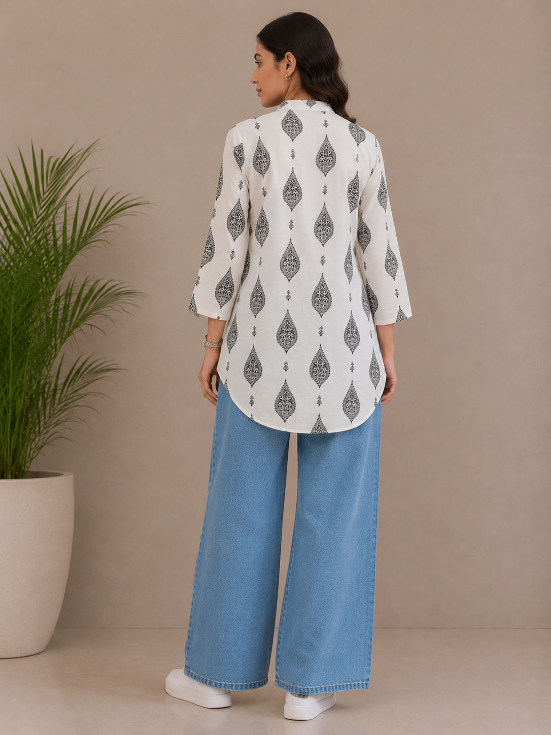 Women Printed Lawn Kurti – 100% Cotton