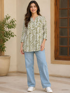 Women Printed Lawn Kurti – 100% Cotton