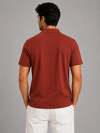 Half Zip Polo T-Shirt – 100% Comd Cotton
