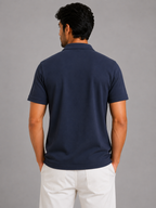 Half Zip Polo T-Shirt – 100% Comd Cotton