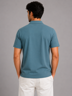 Half Zip Polo T-Shirt – 100% Comd Cotton