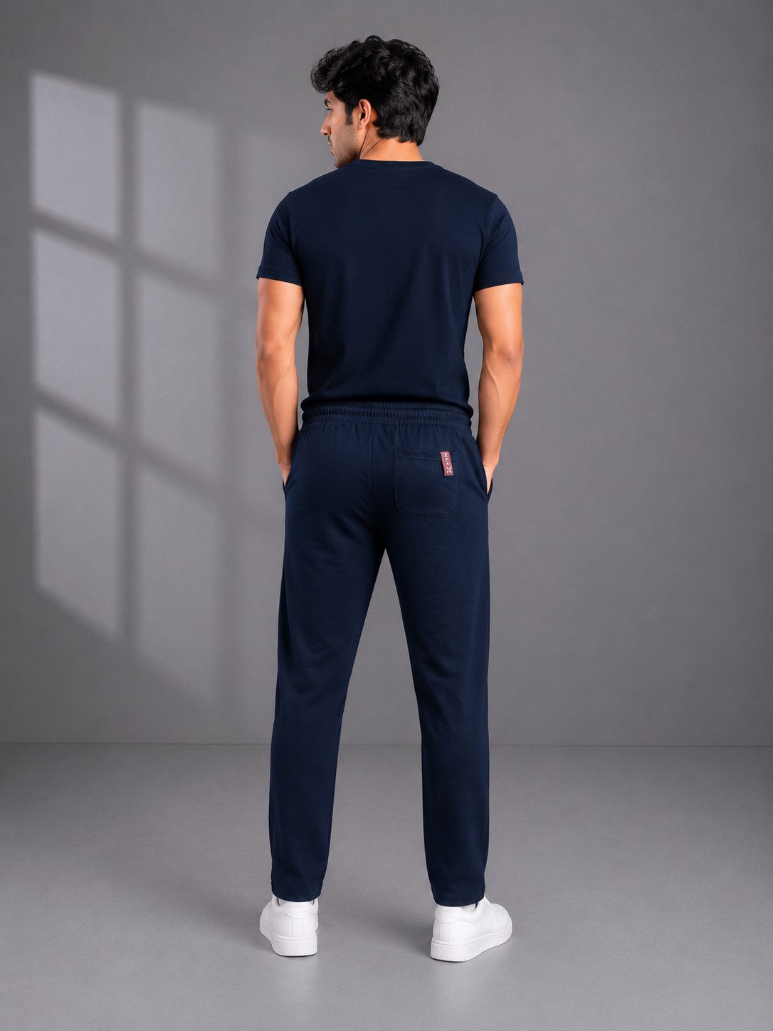 Premium Navy Cotton Co-Ord Set – 100% Cotton T-Shirt & Trouser