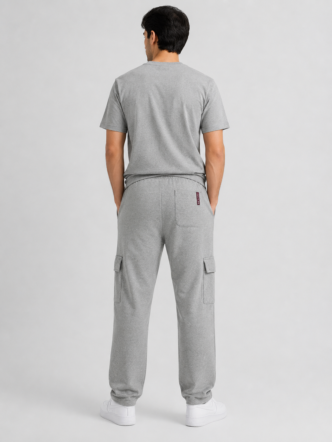 Men's Premium Cotton T-Shirt & Terry Trouser In Grey