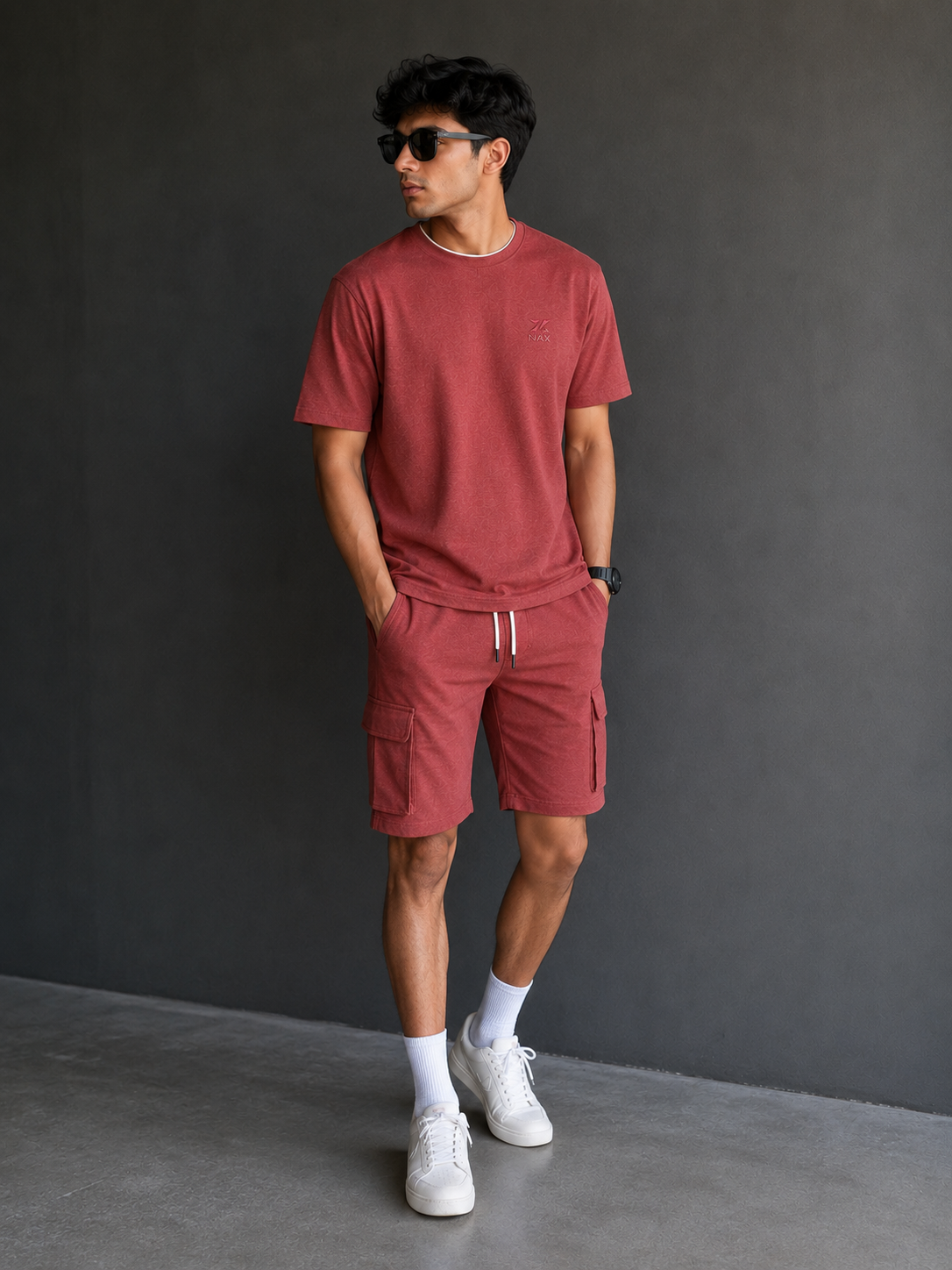 Men's Cotton Terry Cargo Shorts