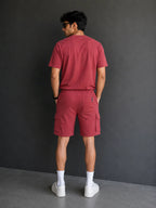 Men’s Cargo Shorts Set – 100% Cotton Jersey & Terry