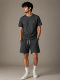 Premium 100% Cotton Shorts Co-Ord In Charcoal Grey
