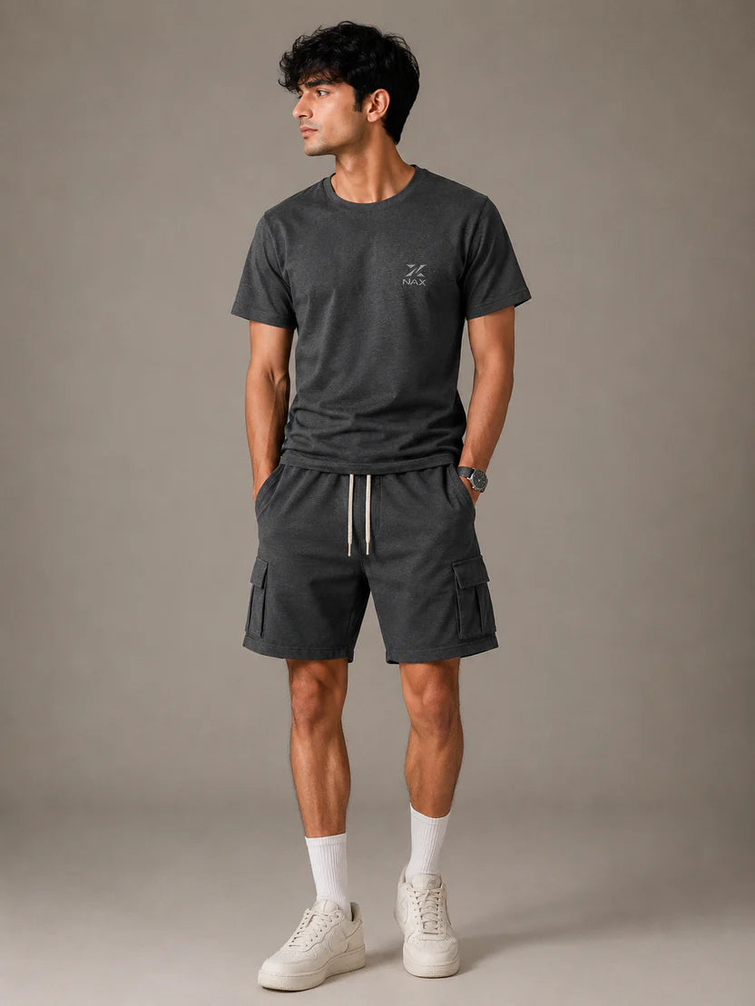 Men's Cotton Terry Cargo Shorts