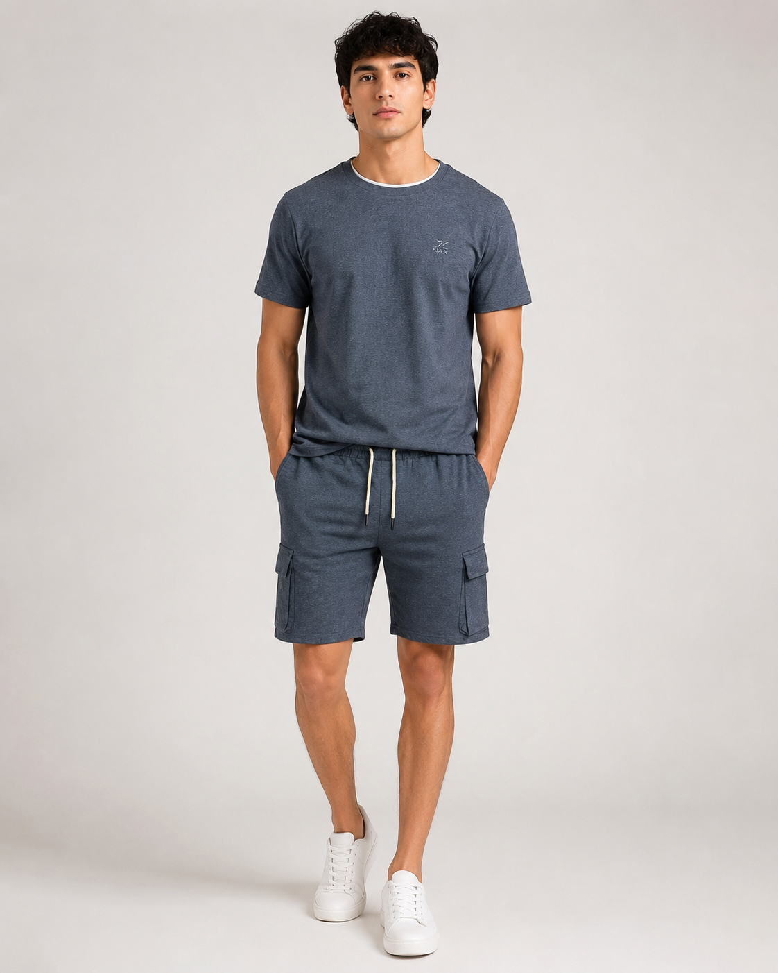 Men's Cotton Terry Cargo Shorts