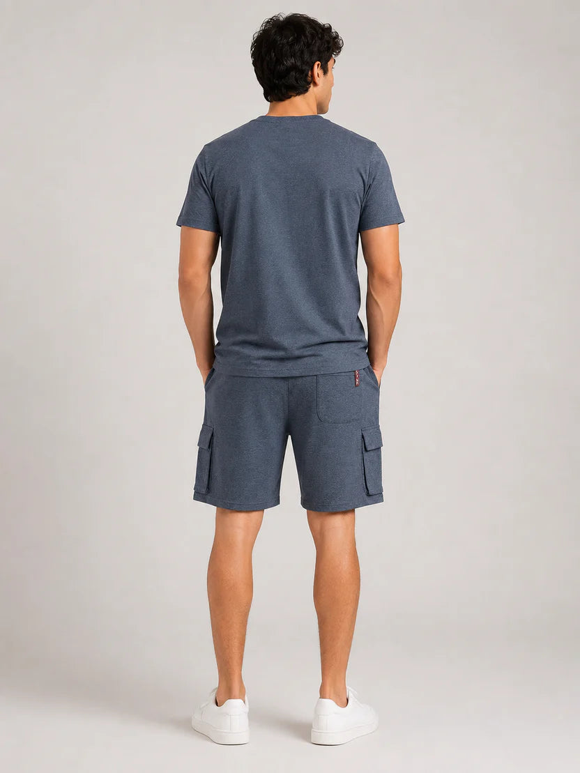 Men's Cotton Terry Cargo Shorts