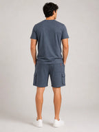 Men’s Cargo Shorts Set – 100% Cotton Jersey & Terry