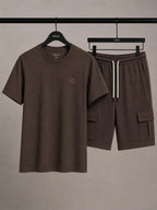 Men's Premium Cotton Cargo Shorts Set