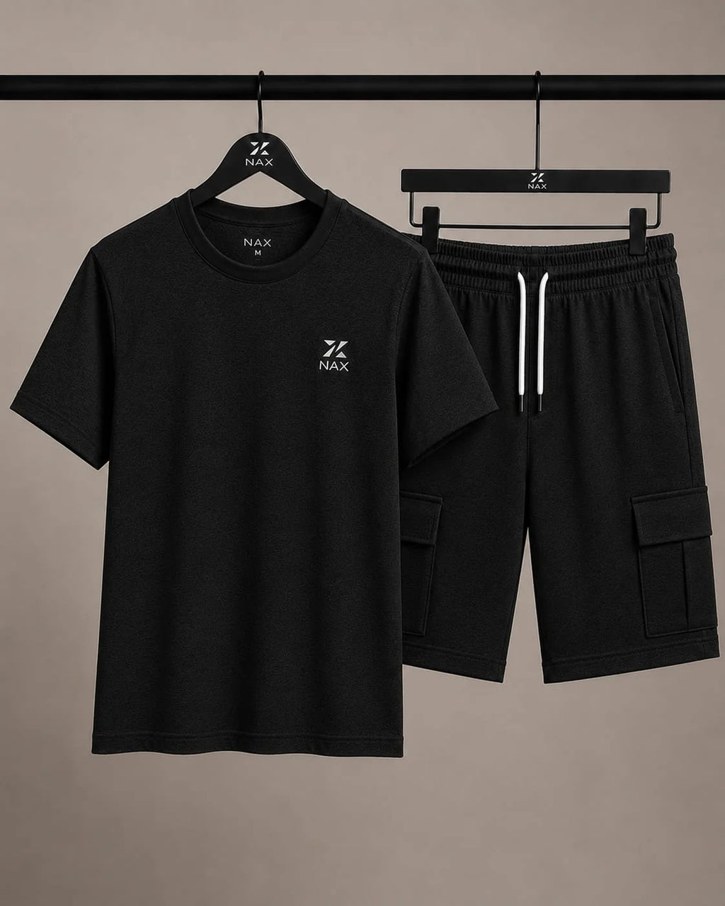 Men's Premium Cotton Cargo Shorts Set