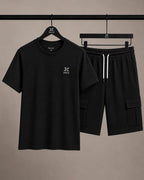 Men's Premium Cotton Cargo Shorts Set