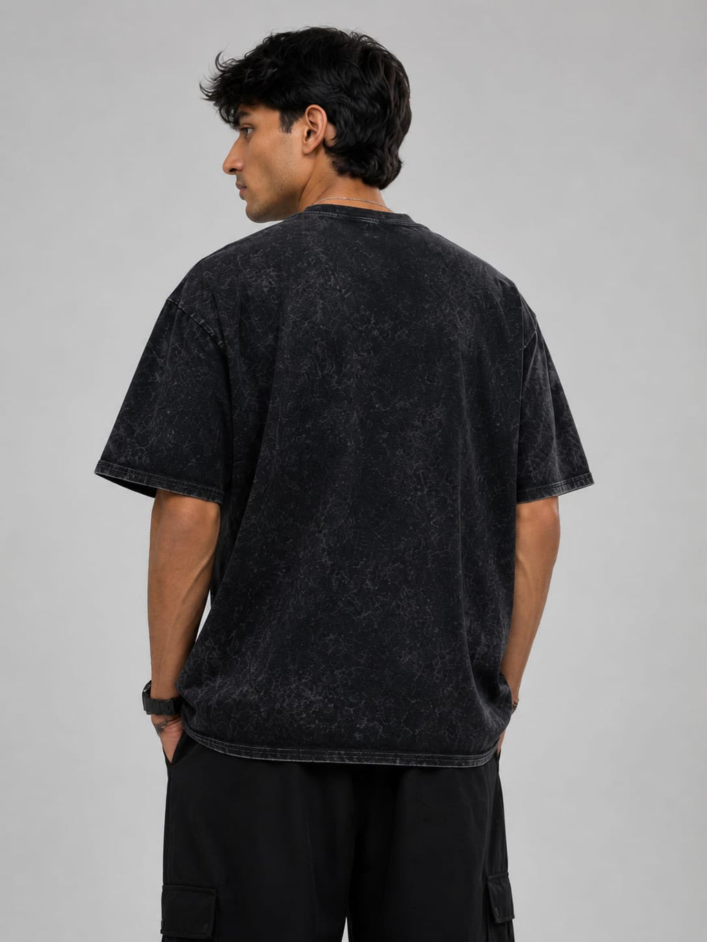 Acid Wash Oversized T-Shirt – 100% Cotton Montirex Logo Print