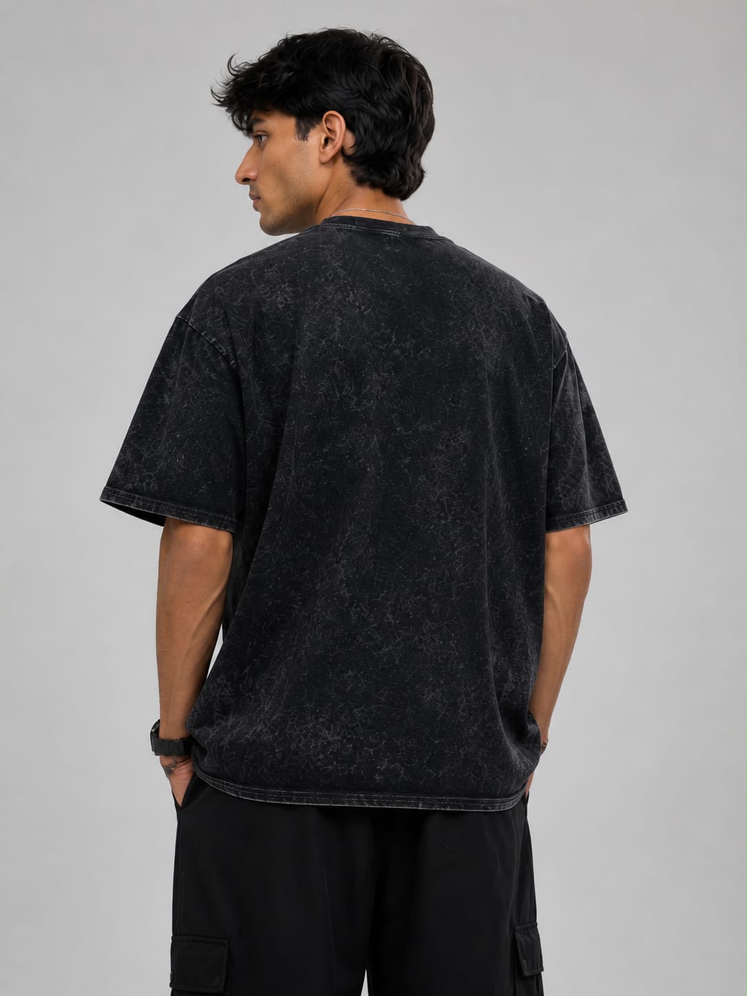 Acid Wash Oversized T-Shirt – 100% Cotton Montirex Logo Print