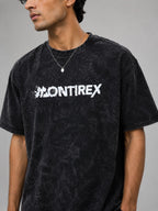 Acid Wash Oversized T-Shirt – 100% Cotton Montirex Logo Print